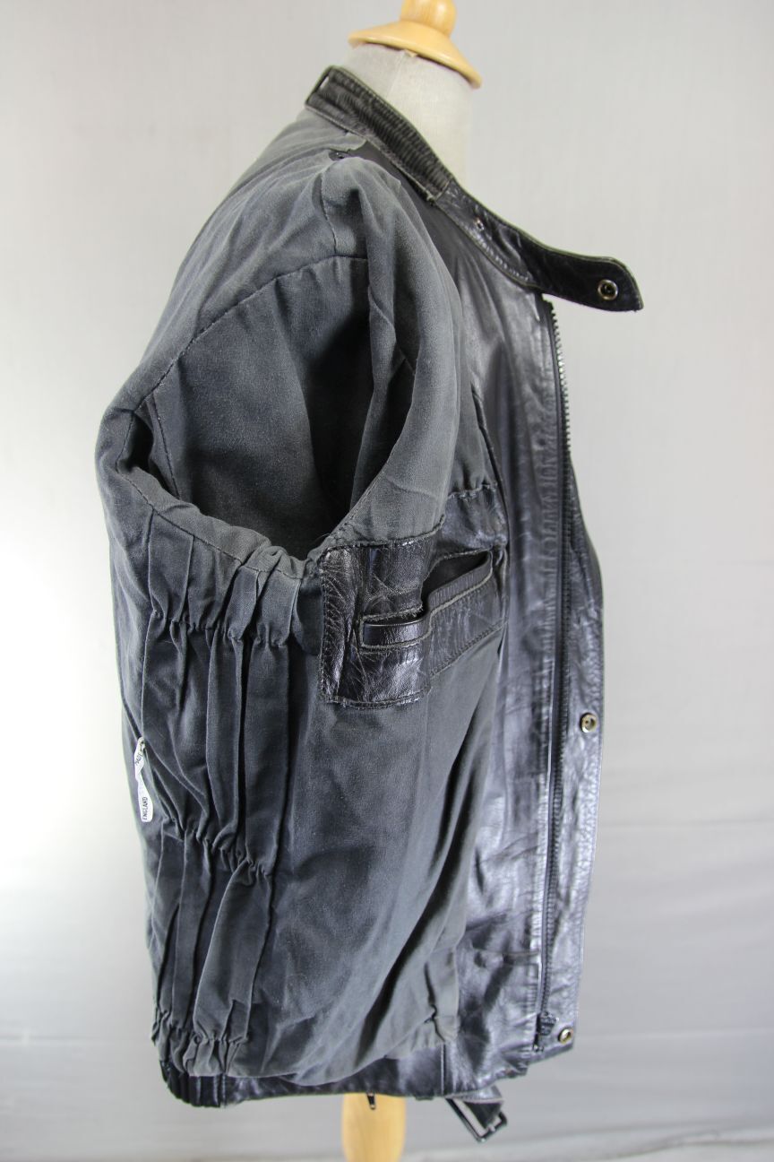 VINTAGE 80's CRUSADER BY MIKE LEWIS BRITISH MADE BLACK LEATHER BIKER JCKT 40-42"