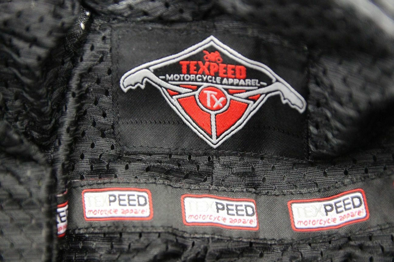 TEXPEED BLACK LEATHER BIKER TROUSERS+CE ARMOUR SIZE 10: WAIST 32"/INSIDE LEG 29"