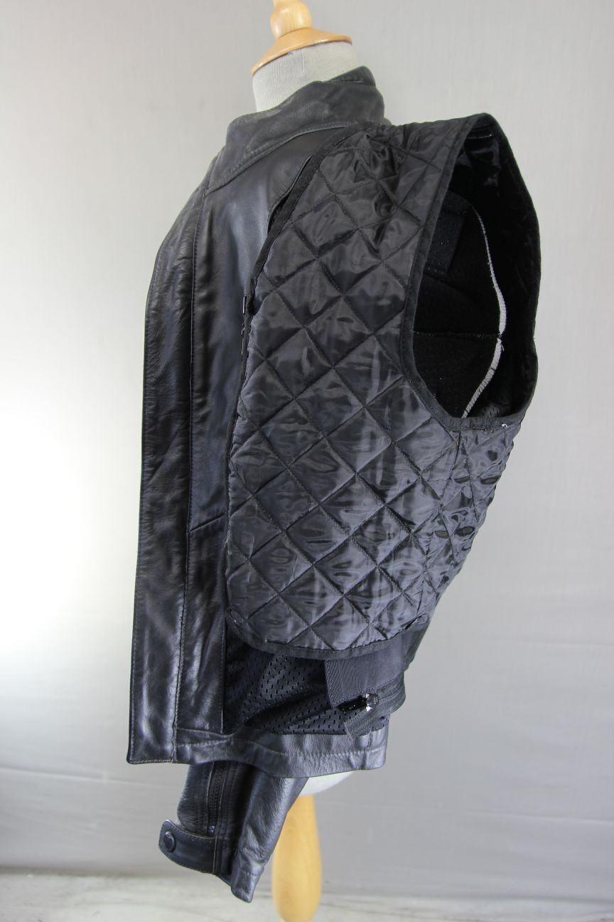 AXO RACING ITALIAN MADE LEATHER BIKER JACKET + CE ARMOUR & THERMAL LINING 36IN/S