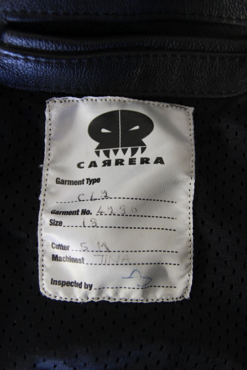 HANDMADE IN BRITAIN CARRERA LEATHERS BIKER JACKET + REMOVABLE CE ARMOUR SIZE 18