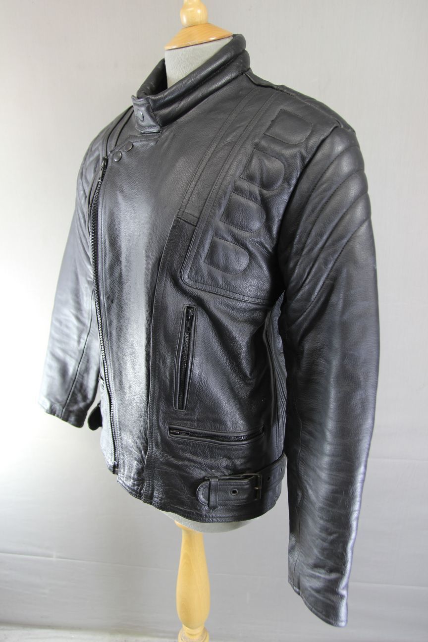 CLASSIC BLACK ACE LEATHERS BIKER JACKET 38-40 INCH