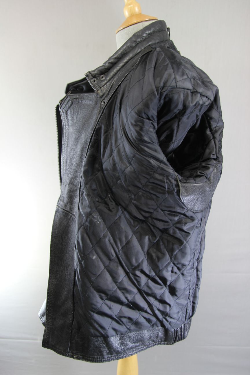 CLASSIC BLACK ACE LEATHERS BIKER JACKET 38-40 INCH
