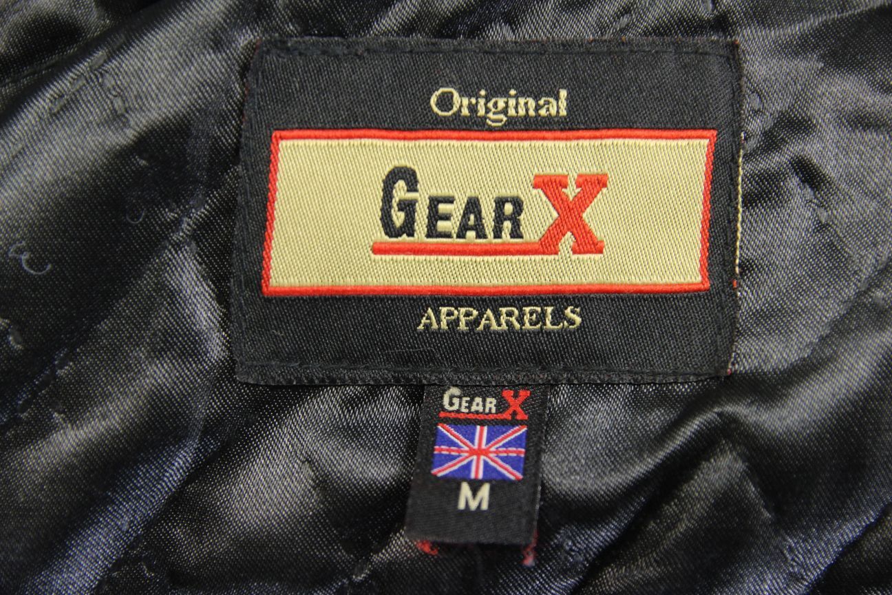 GEAR X CLASSIC BLACK LEATHER BIKER JACKET 38-40 INCH/MEDIUM