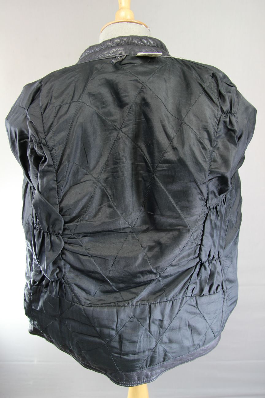 CLASSIC WADDINGTON BLACK LEATHER BIKER JACKET 38 INCH CHEST