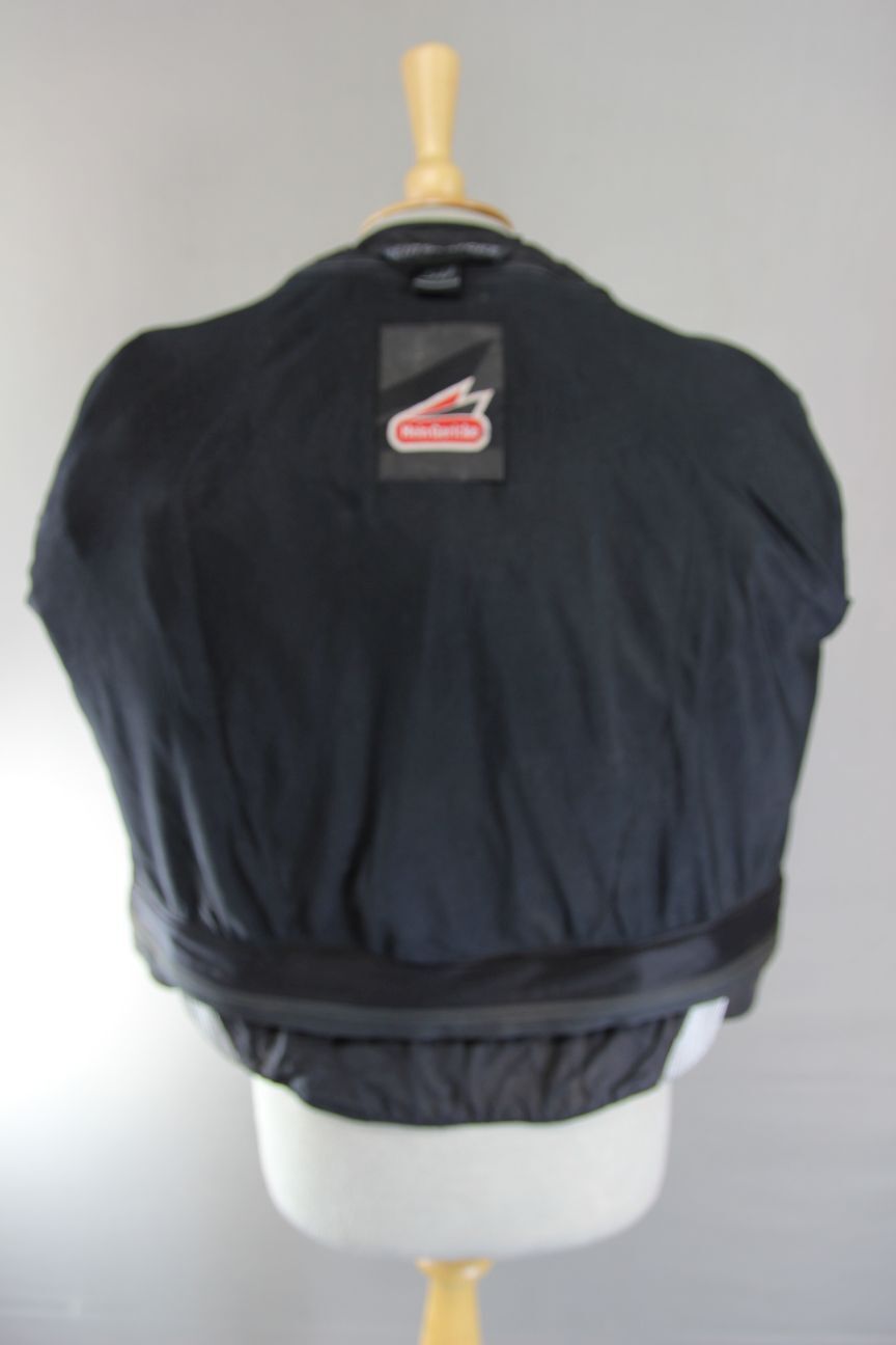 HEIN GERICKE PRO SPORTS BLUE, SILVER & BLACK LEATHER BIKER JACKET+CE ARMOUR 36IN