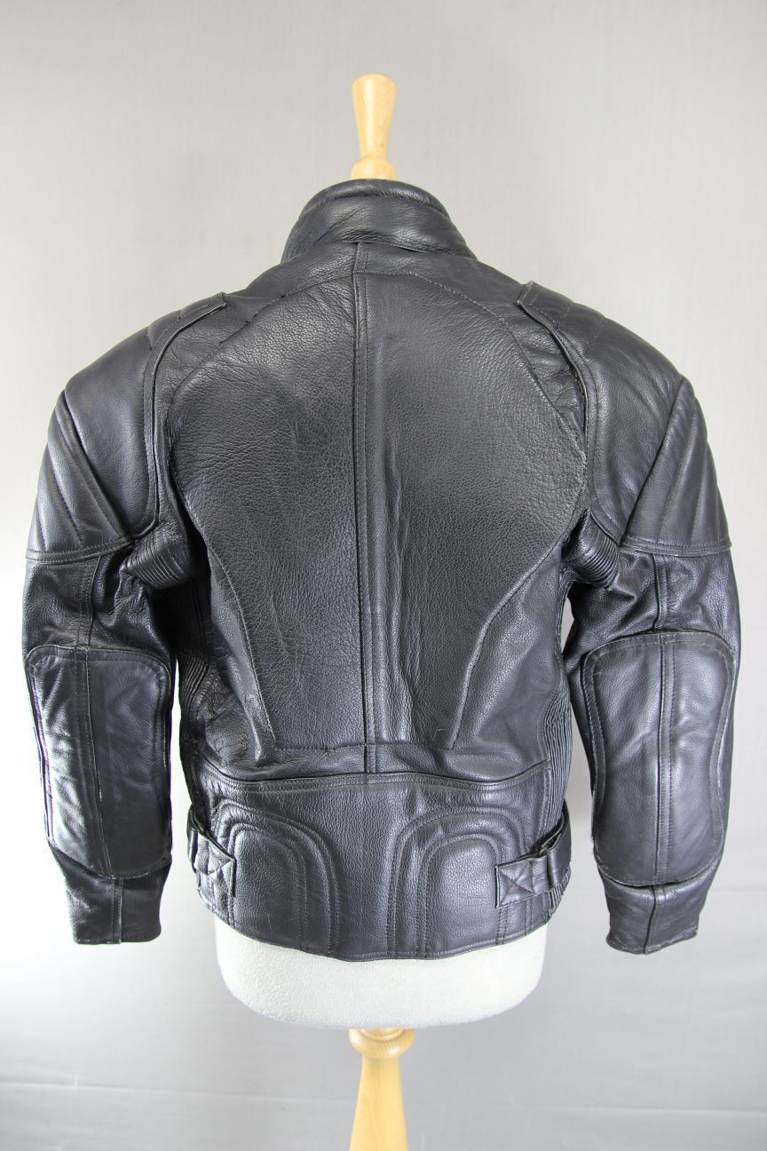CLASSIC LAMBA BLACK LEATHER BIKER JACKET: SIZE 14/34 -36 INCH CHEST