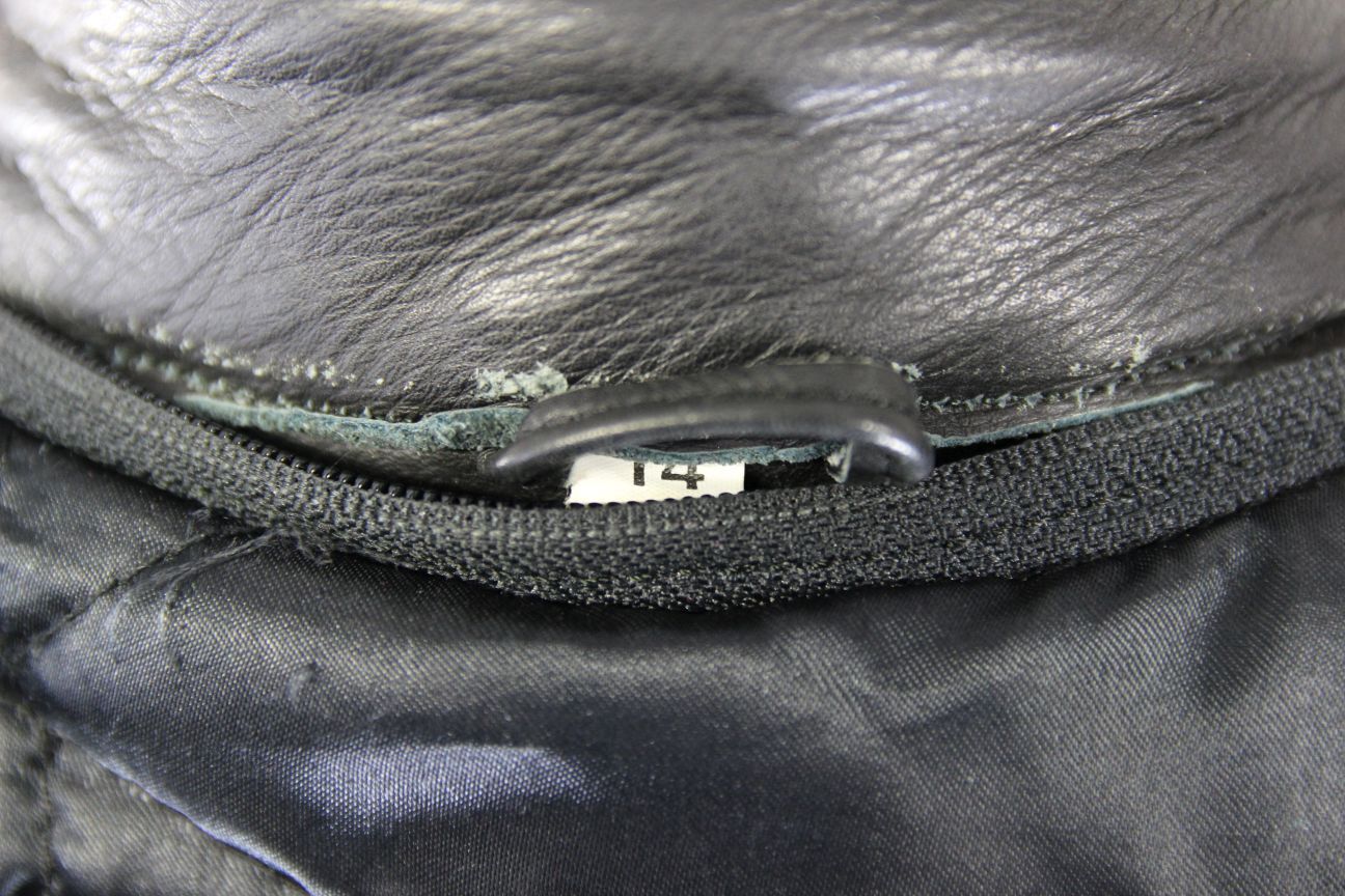CLASSIC LAMBA BLACK LEATHER BIKER JACKET: SIZE 14/34 -36 INCH CHEST