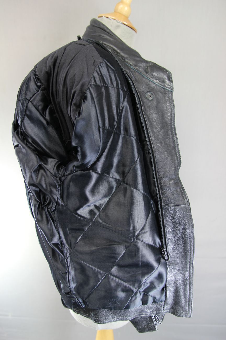 CLASSIC LAMBA BLACK LEATHER BIKER JACKET: SIZE 14/34 -36 INCH CHEST