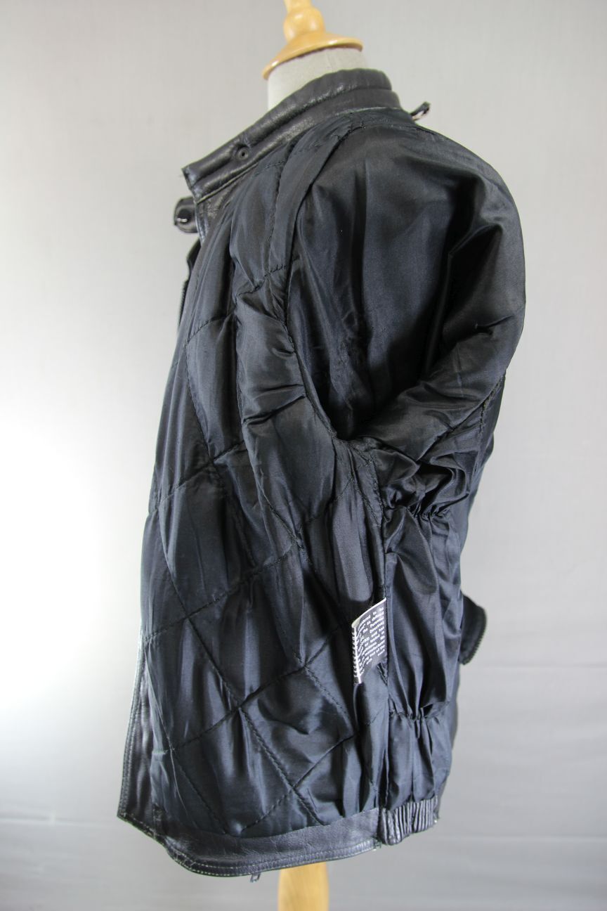 CLASSIC BIKER'S GEARBOX BLACK COWHIDE LEATHER BIKER JACKET 40-42 INCH