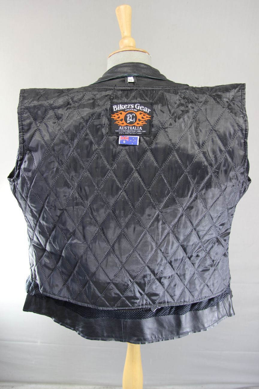 SUPERB BIKERS GEAR BLACK LEATHER JACKET WITH CE ARMOUR & THERMAL LINING: SIZE 16