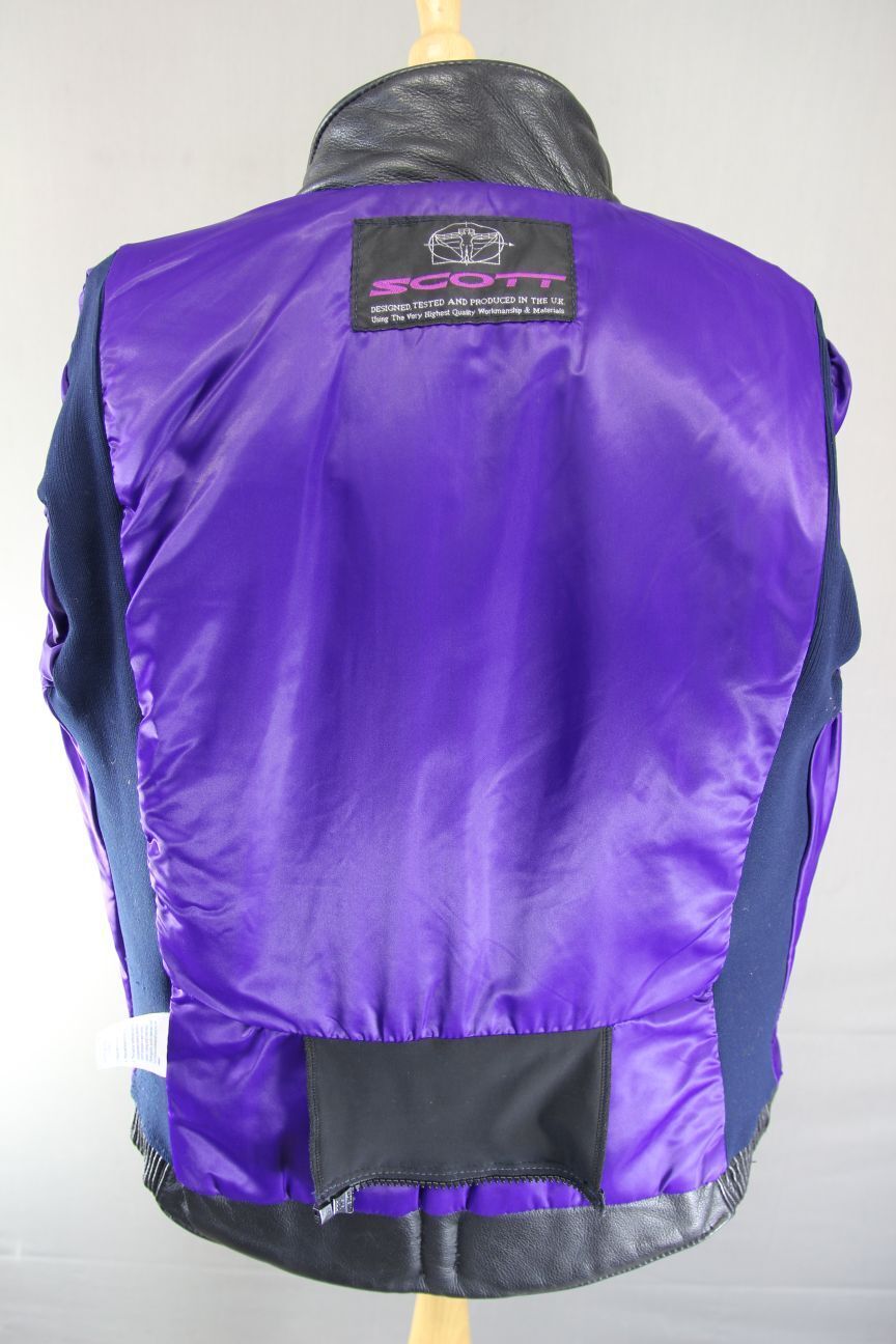 CLASSIC BRITISH MADE BLACK SCOTT LEATHER BIKER JACKET SIZE 14/36 INCH