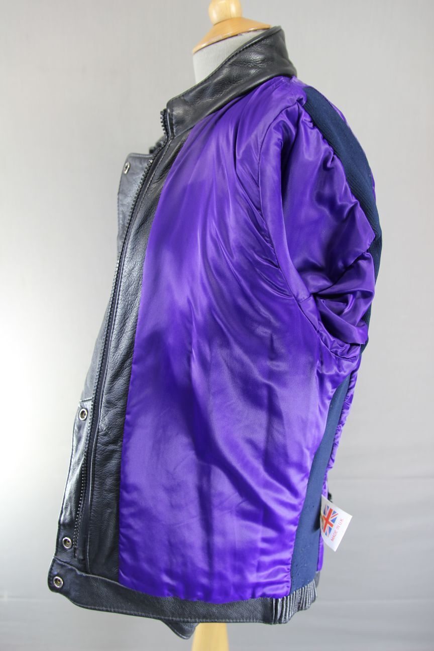 CLASSIC BRITISH MADE BLACK SCOTT LEATHER BIKER JACKET SIZE 14/36 INCH