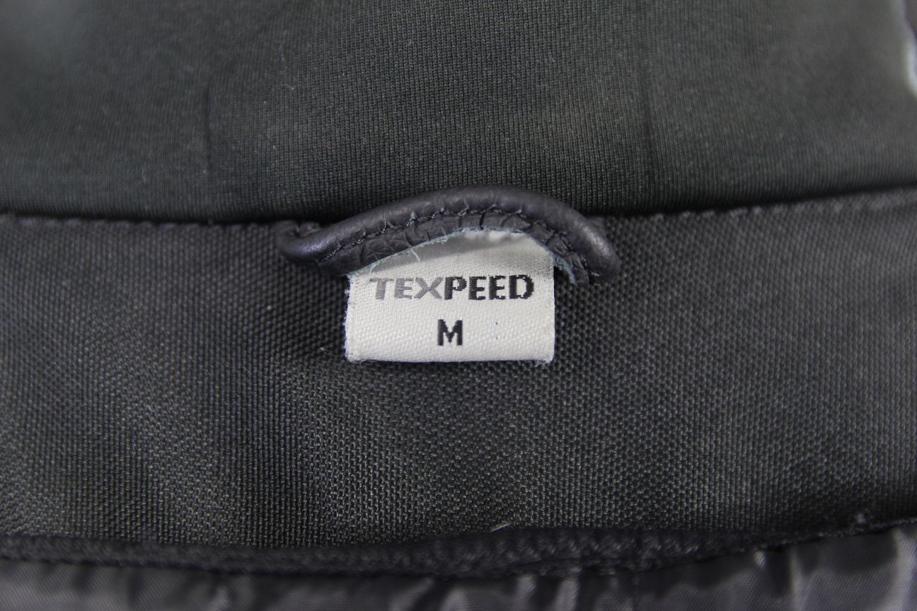 TEXPEED BLACK & RED LEATHER BIKER JACKET WITH CE ARMOUR & THERMAL LINING 40"/MED