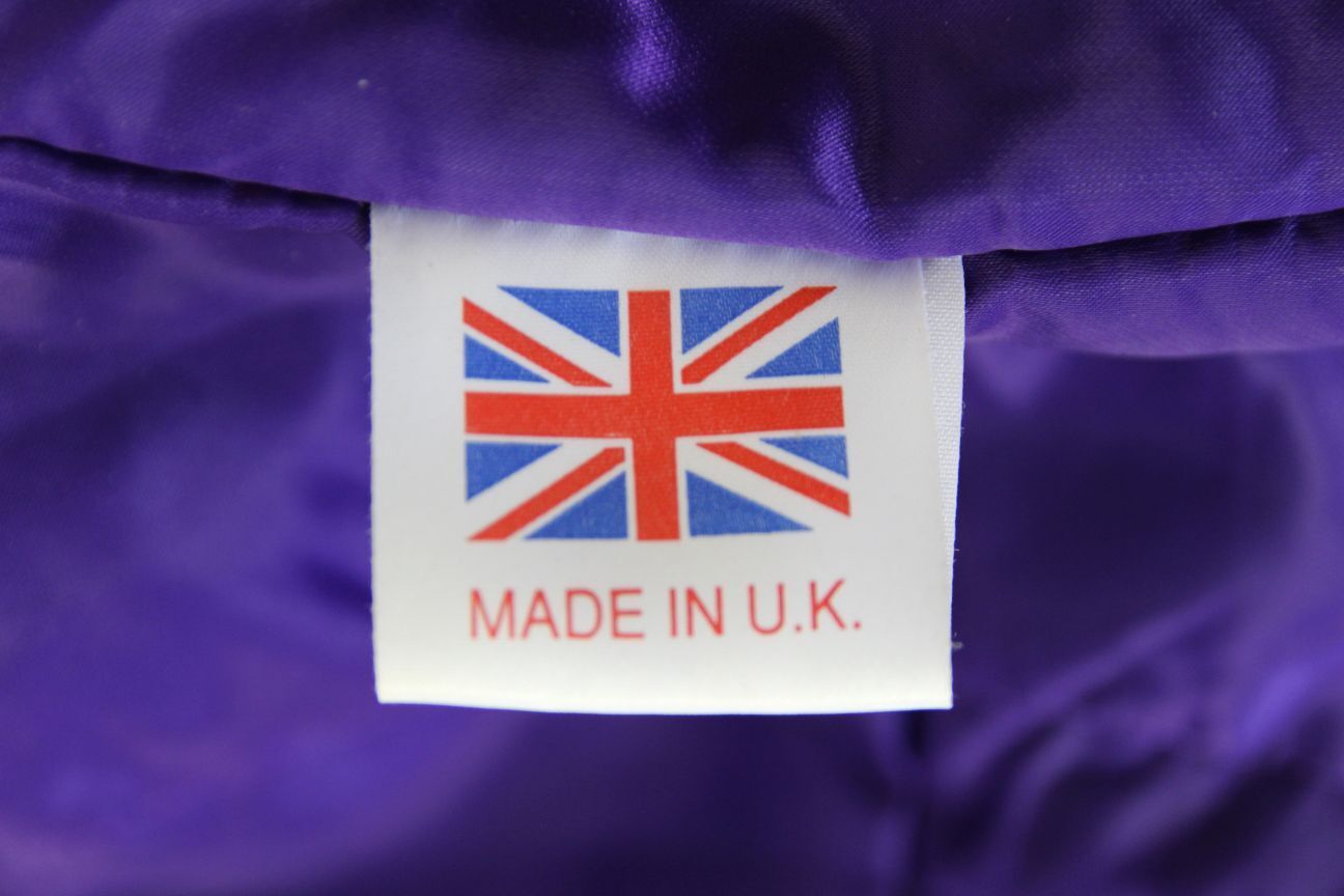 BRITISH MADE GEAR CLASSIC BLACK LEATHER BIKER JACKET: SIZE 12