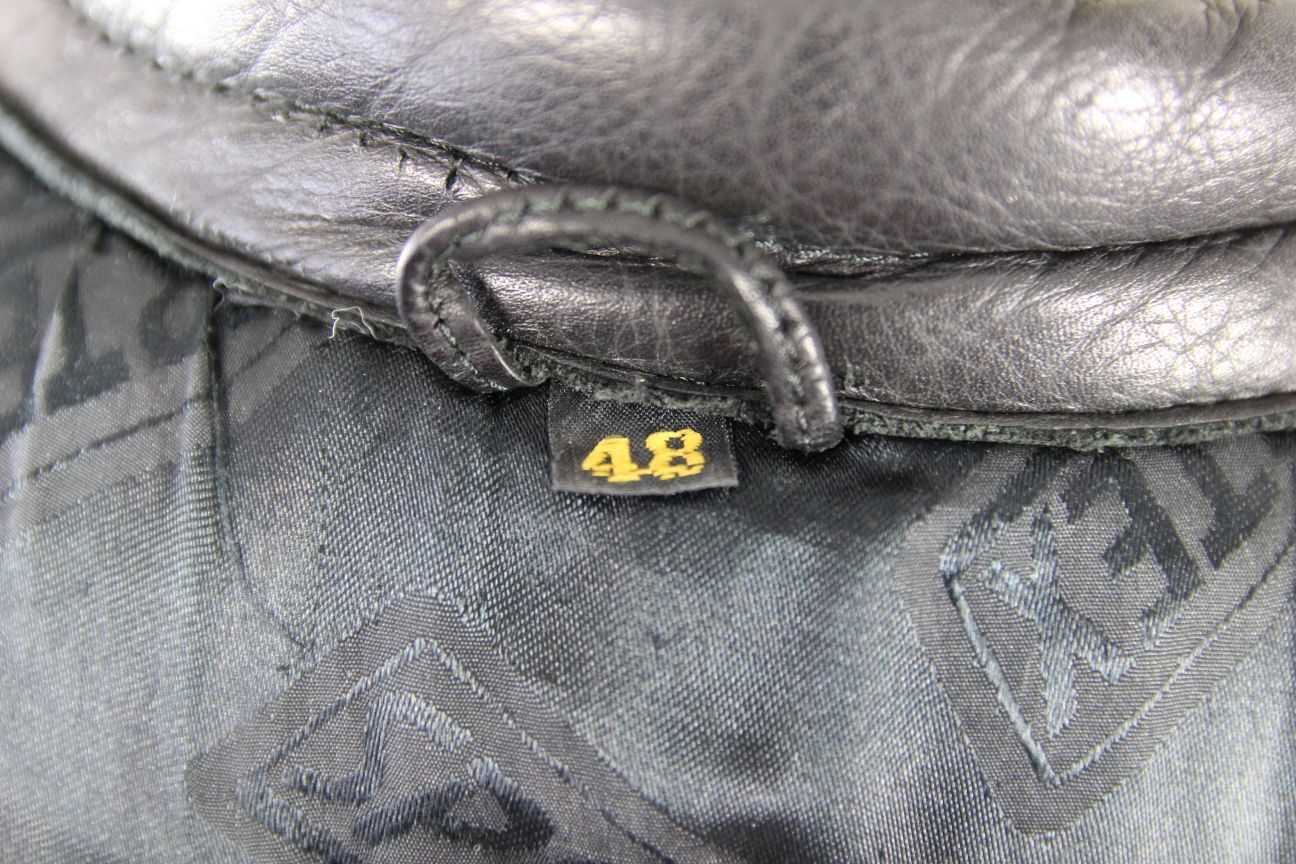 CLASSIC SPORTEX C4 BLACK LEATHER BIKER JACKET 42-44 INCH