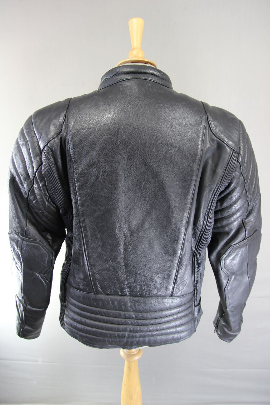 CLASSIC SPORTEX C4 BLACK LEATHER BIKER JACKET 42-44 INCH