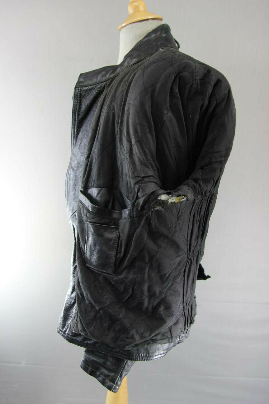 BRITISH MADE BIKER'S PARADISE CLASSIC BLACK COWHIDE LEATHER BIKER JACKET 40 INCH