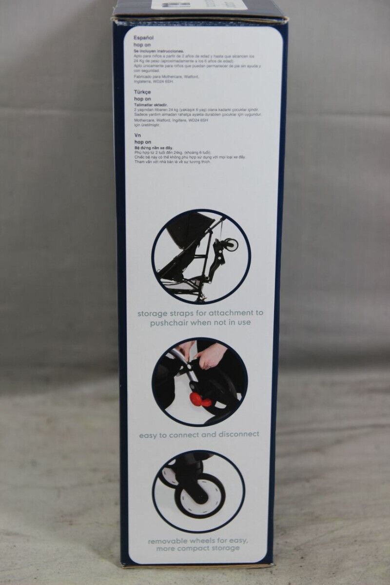 BRAND NEW MOTHERCARE CHILD'S/TODDLER'S HOP ON BLACK STROLLER PLATFORM: AGES 2-6