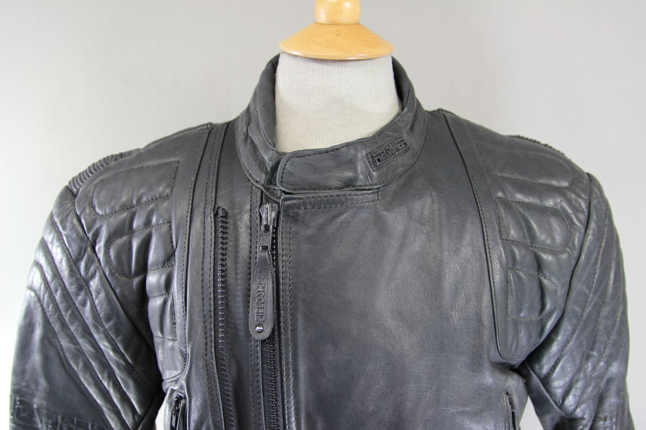 FIELDSHEER CLASSIC BLACK LEATHER BIKER JACKET 42 INCH