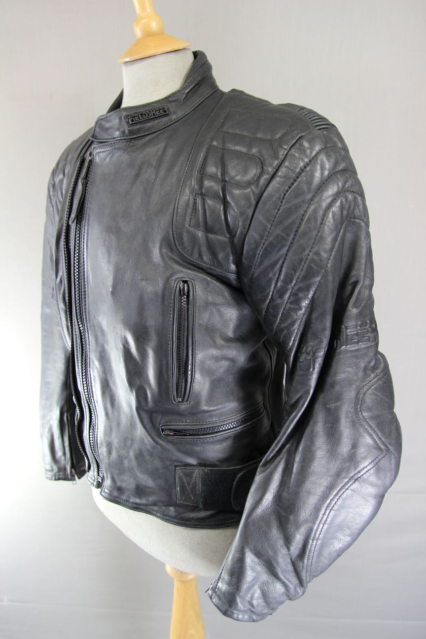 FIELDSHEER CLASSIC BLACK LEATHER BIKER JACKET 42 INCH