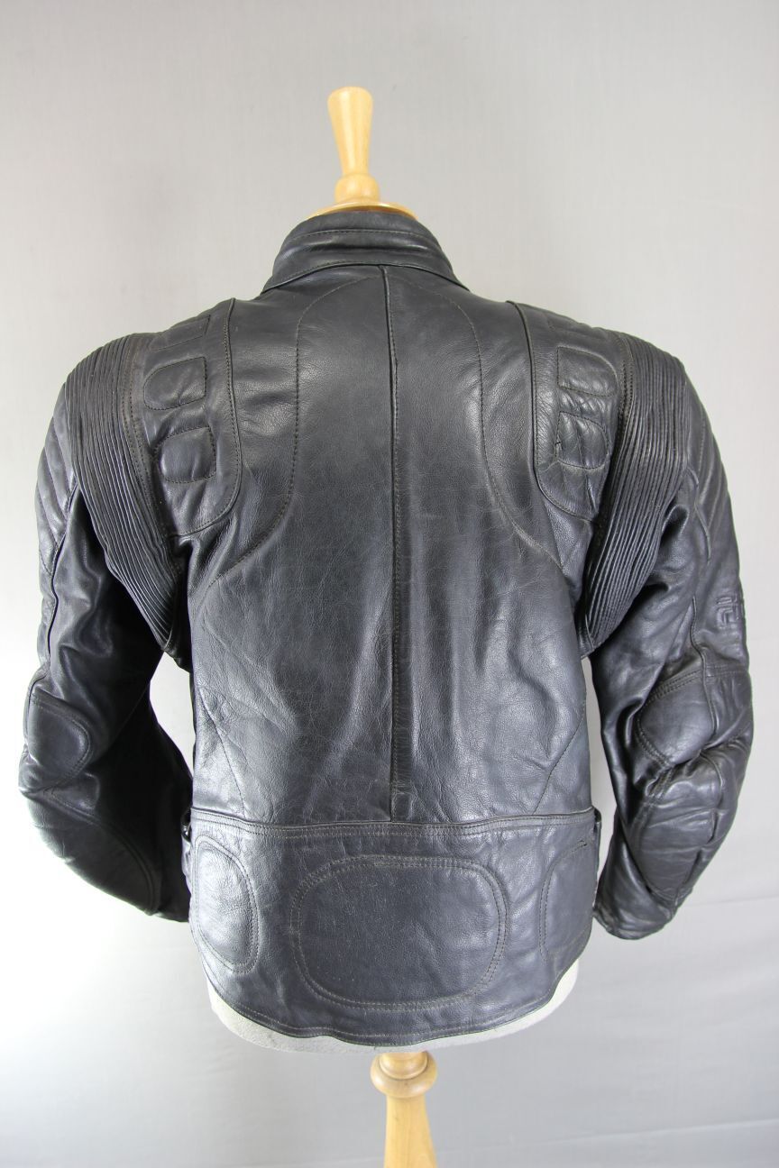 FIELDSHEER CLASSIC BLACK LEATHER BIKER JACKET 42 INCH