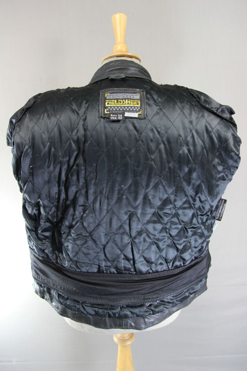 FIELDSHEER CLASSIC BLACK LEATHER BIKER JACKET 42 INCH