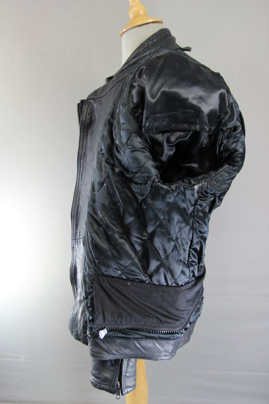 FIELDSHEER CLASSIC BLACK LEATHER BIKER JACKET 42 INCH