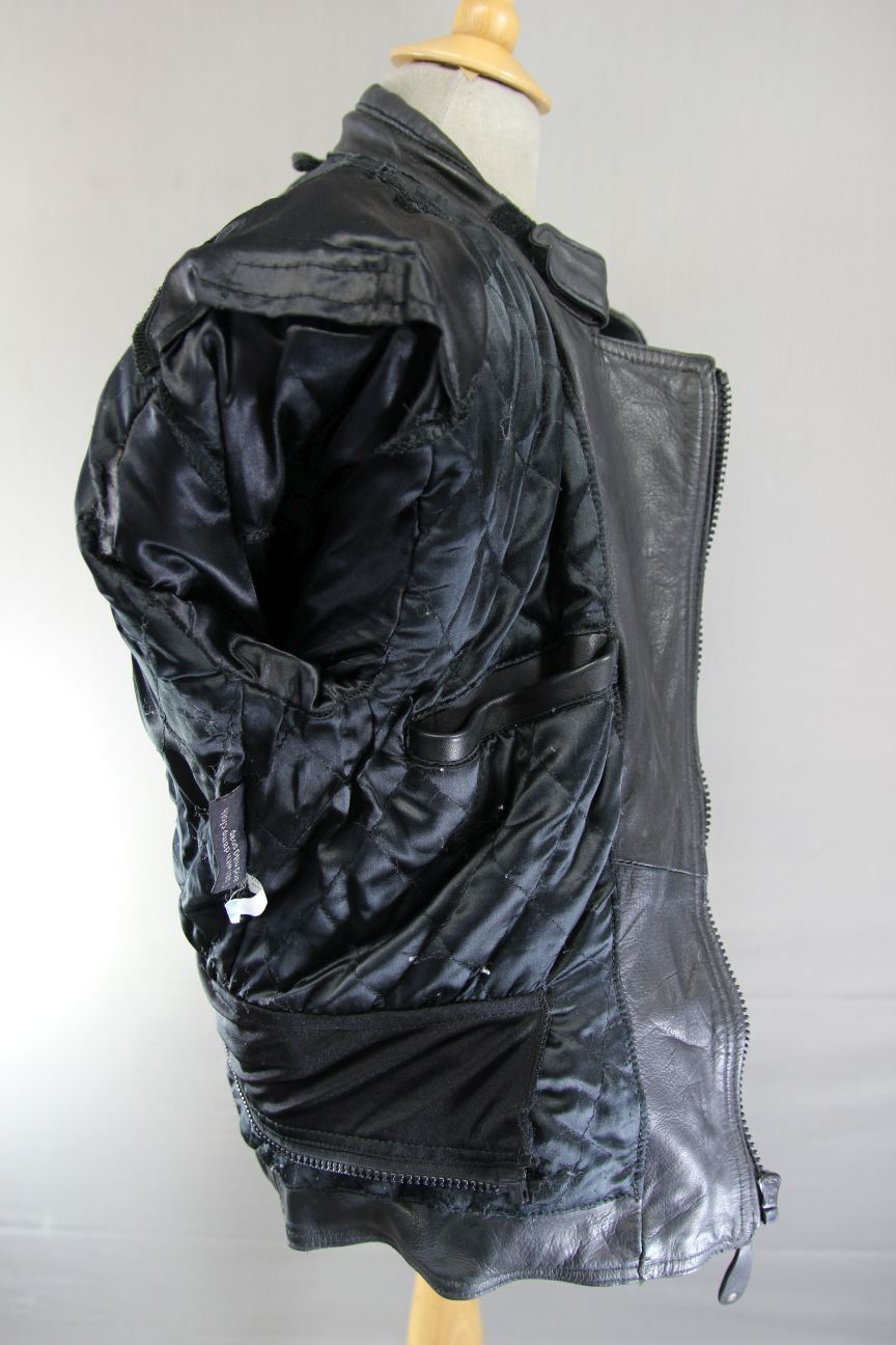 FIELDSHEER CLASSIC BLACK LEATHER BIKER JACKET 42 INCH