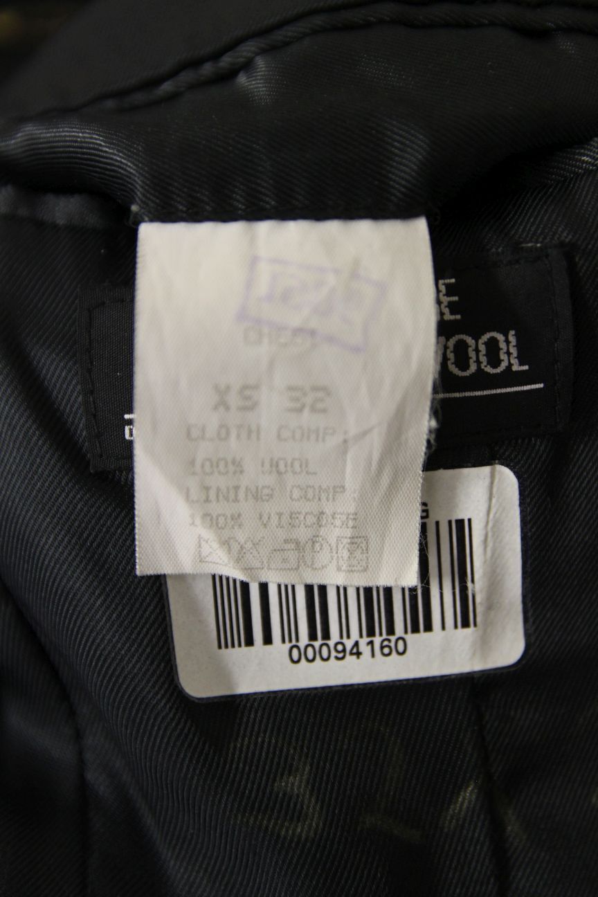 EX HIRE SCOTTISH CEREMONIAL PURE WOOL BLACK PRINCE CHARLIE JACKET 32IN (X SHORT)
