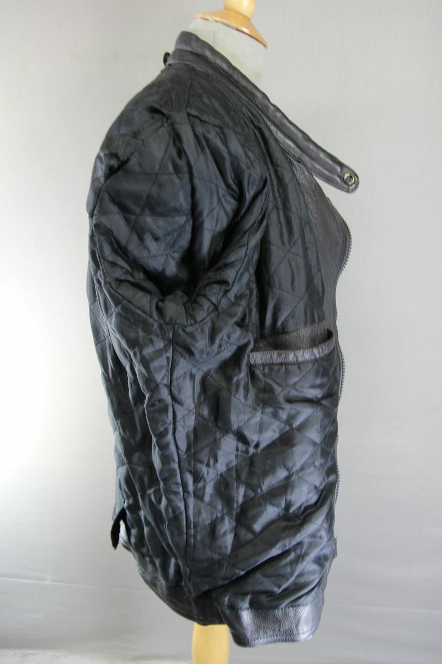 DYNAMIC LEATHERS CLASSIC BLACK BIKER JACKET 38 INCH