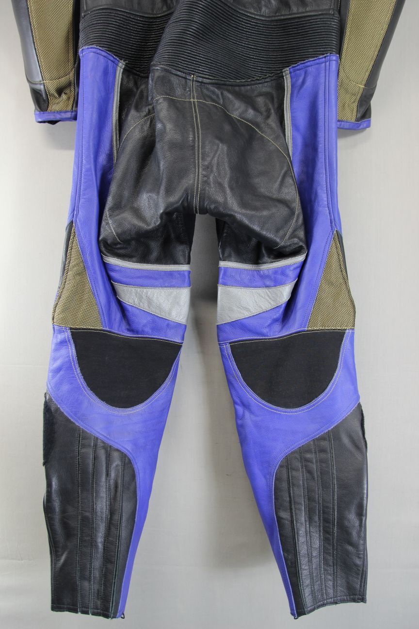1 PIECE BELSTAFF LEATHER BIKER SUIT WITH KNOX CE ARMOUR: CHEST 46 IN/WAIST 38 IN