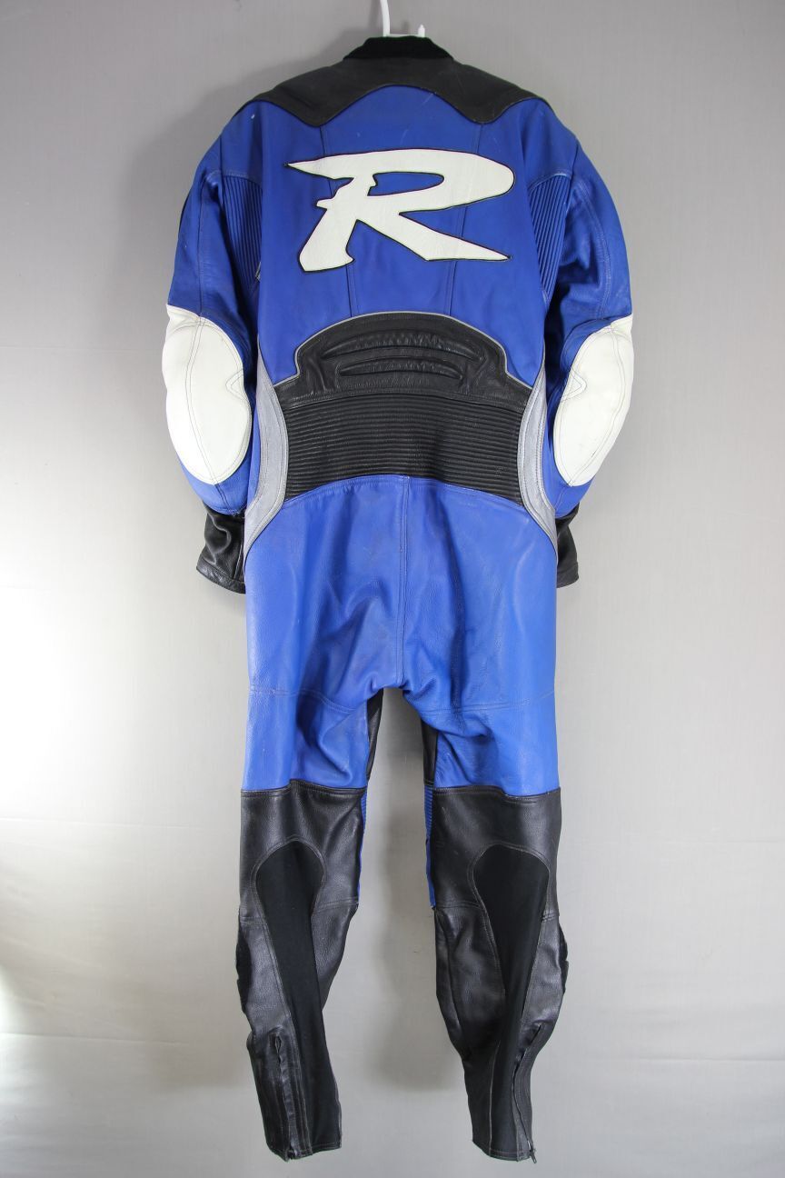 FRANK THOMAS XTREME SPORT 1PIECE LEATHER BIKER SUIT + CE ARMOUR/KNEE SLIDERS 42"