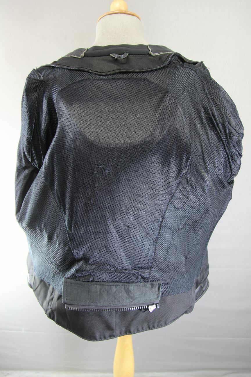 EVIRON BLACK, SILVER & YELLOW LEATHER BIKER JACKET WITH RACE HUMP 36"EXTRA SMALL