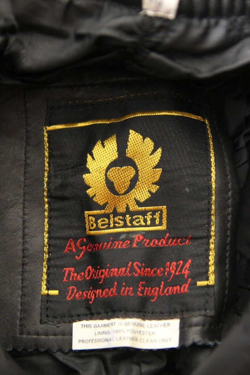BELSTAFF BLACK LEATHER BIKER TROUSERS SIZE 10: WAIST 24 INCHES/LEG 29 INCHES