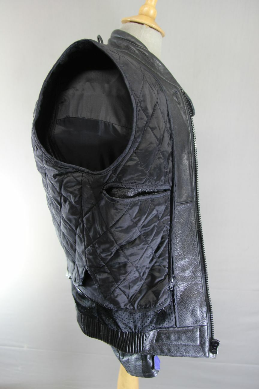 NITRO LEATHER BIKER JACKET WITH REMOVABLE CE ARMOUR & THERMAL LINING 38 IN/SMALL