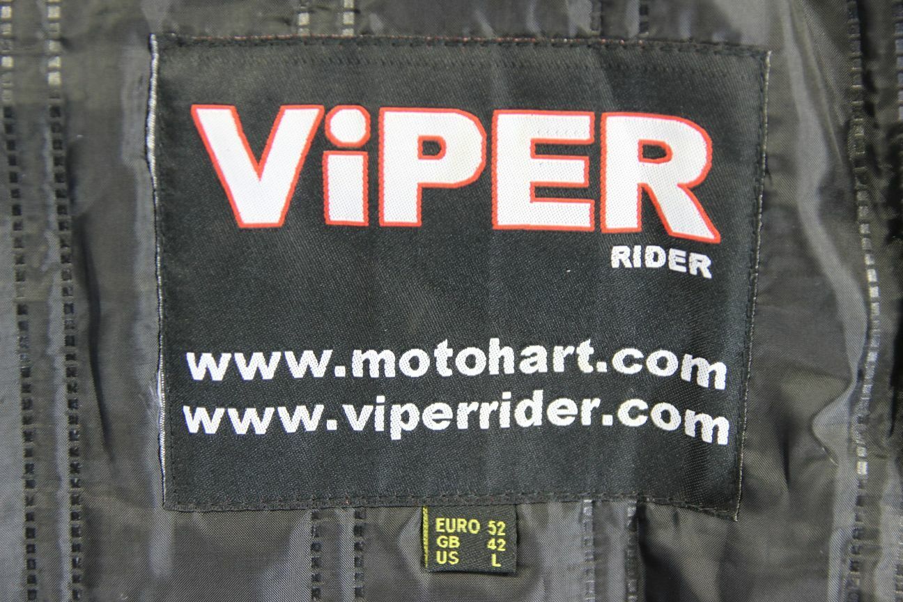 VIPER BLACK & GREEN TEXTILE BIKER JACKET WITH CE ARMOUR & THERMAL LINING 42 IN/L