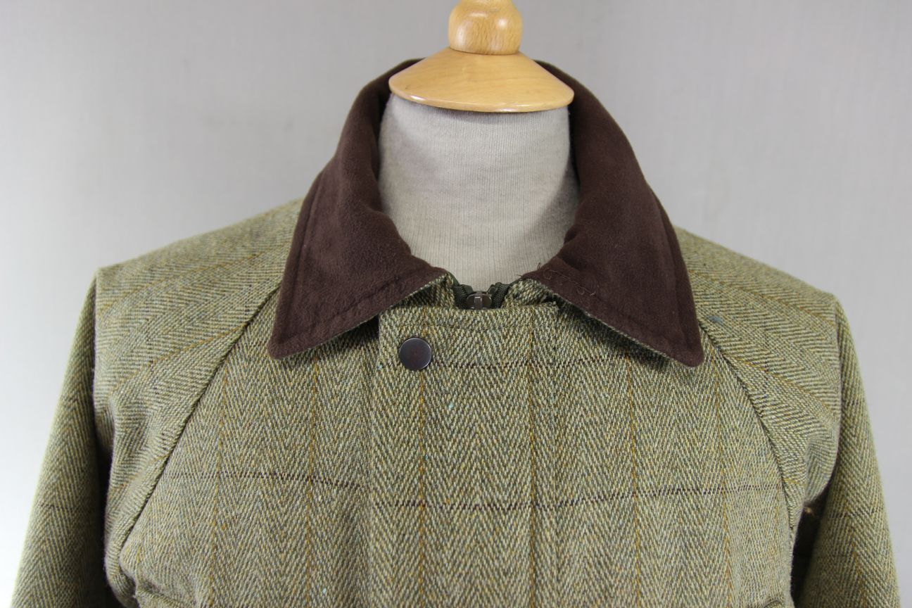 BOY'S JACK ORTON UK MADE COUNTRY SPORTS CHECKED WOOL BLEND TWEED COAT: AGE 12