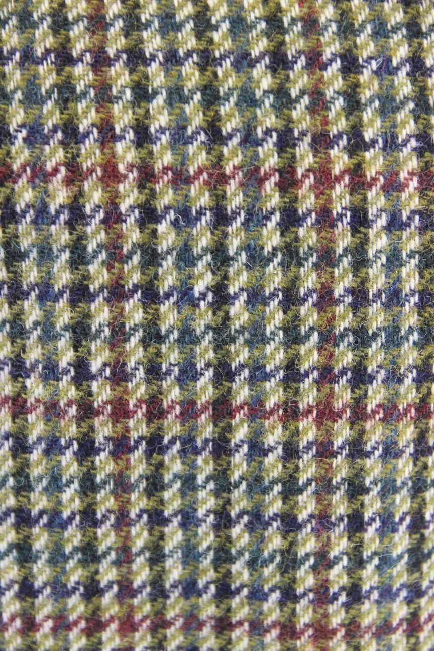 COUNTRY TRADER PURE WOOL GREEN HOUNDSTOOTH CHECKED JACKET 42 INCH (REG FIT)