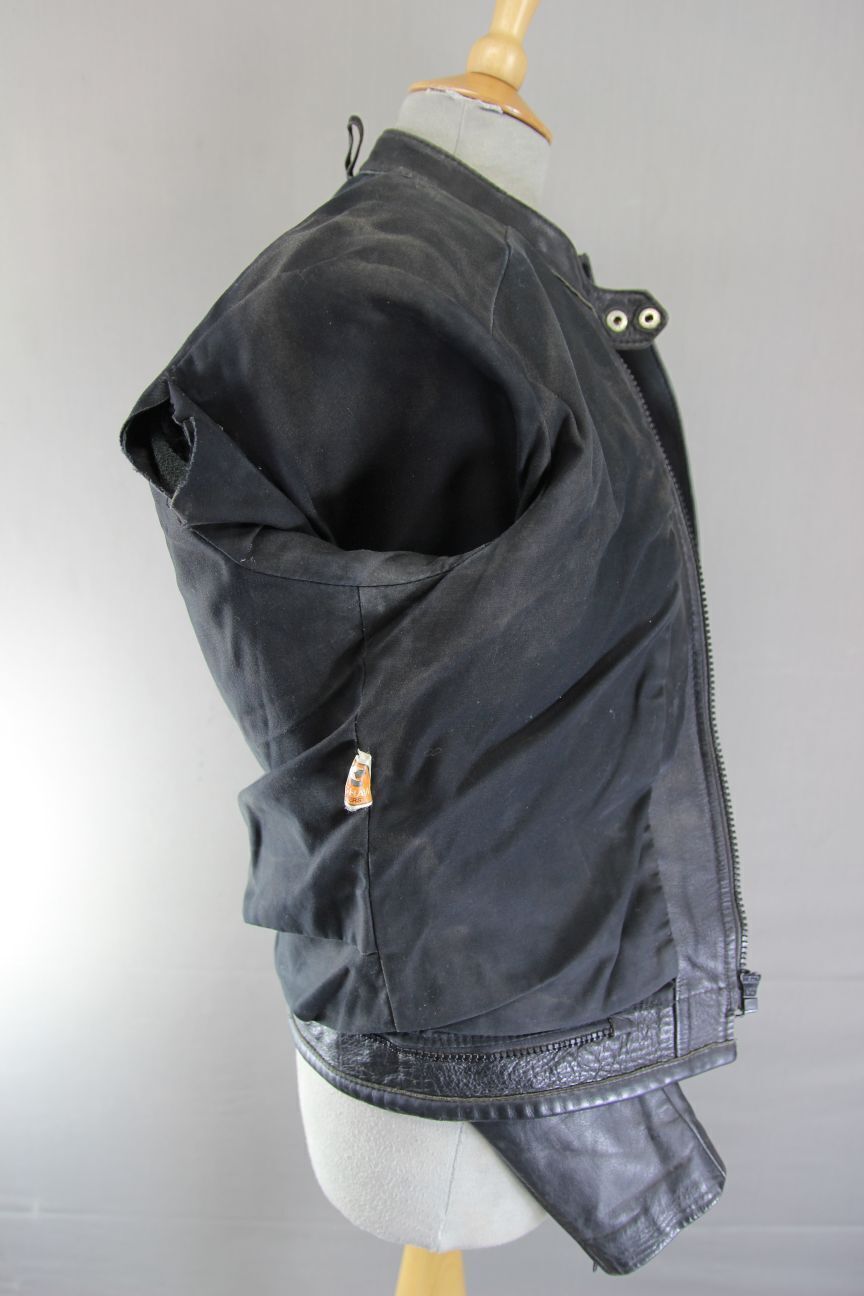 VINTAGE KERSHAW LEATHERS CLASSIC BLACK BIKER JACKET 38-40 INCH