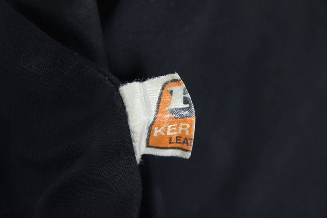 VINTAGE KERSHAW LEATHERS CLASSIC BLACK BIKER JACKET 38-40 INCH