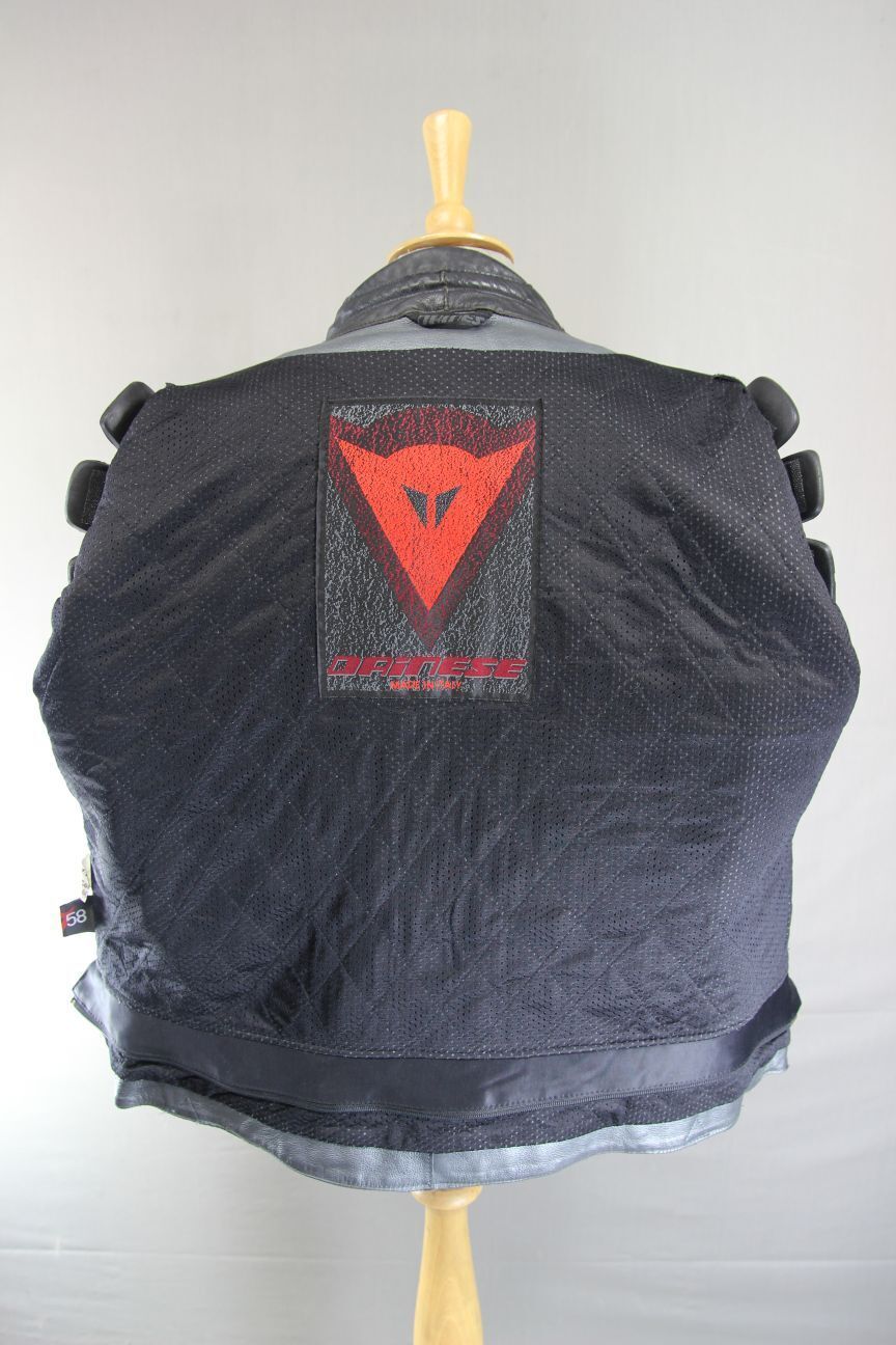 DAINESE VINTAGE USA 200 CLASSIC BARRY SHEENE LEATHER BIKER JCKT + CE ARMOUR 48IN