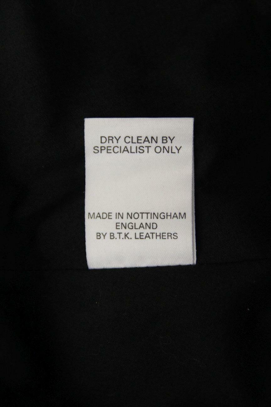 BTK LEATHERS BRITISH MADE BLACK COWHIDE BIKER JEANS WAIST 30 IN/INSIDE LEG 31 IN