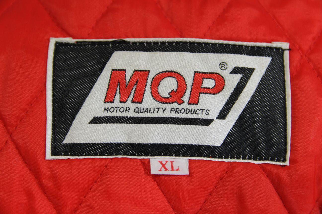 VINTAGE MQP RED, LILAC & GREEN TEXTILE BIKER JACKET WITH THERMAL LINING 46 IN/XL