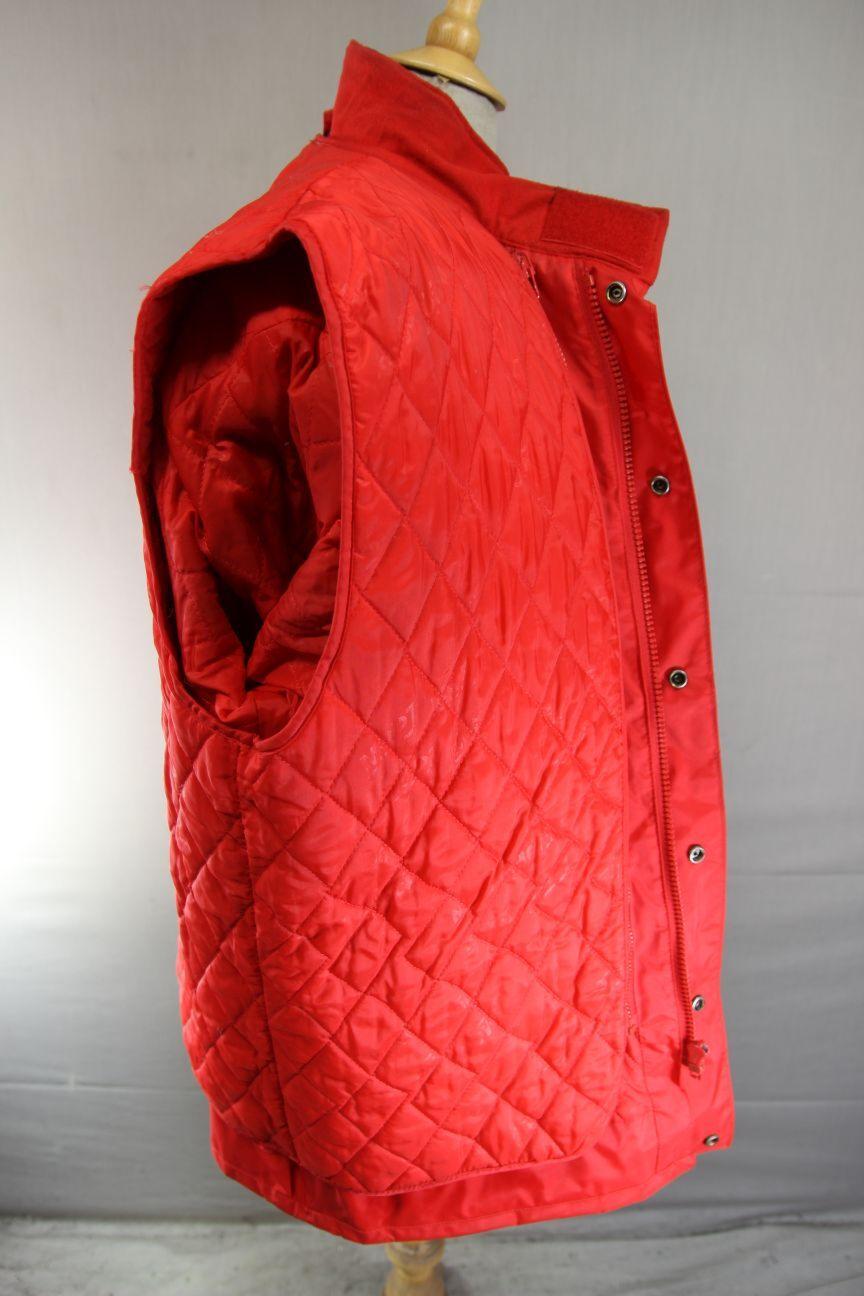 VINTAGE MQP RED, LILAC & GREEN TEXTILE BIKER JACKET WITH THERMAL LINING 46 IN/XL