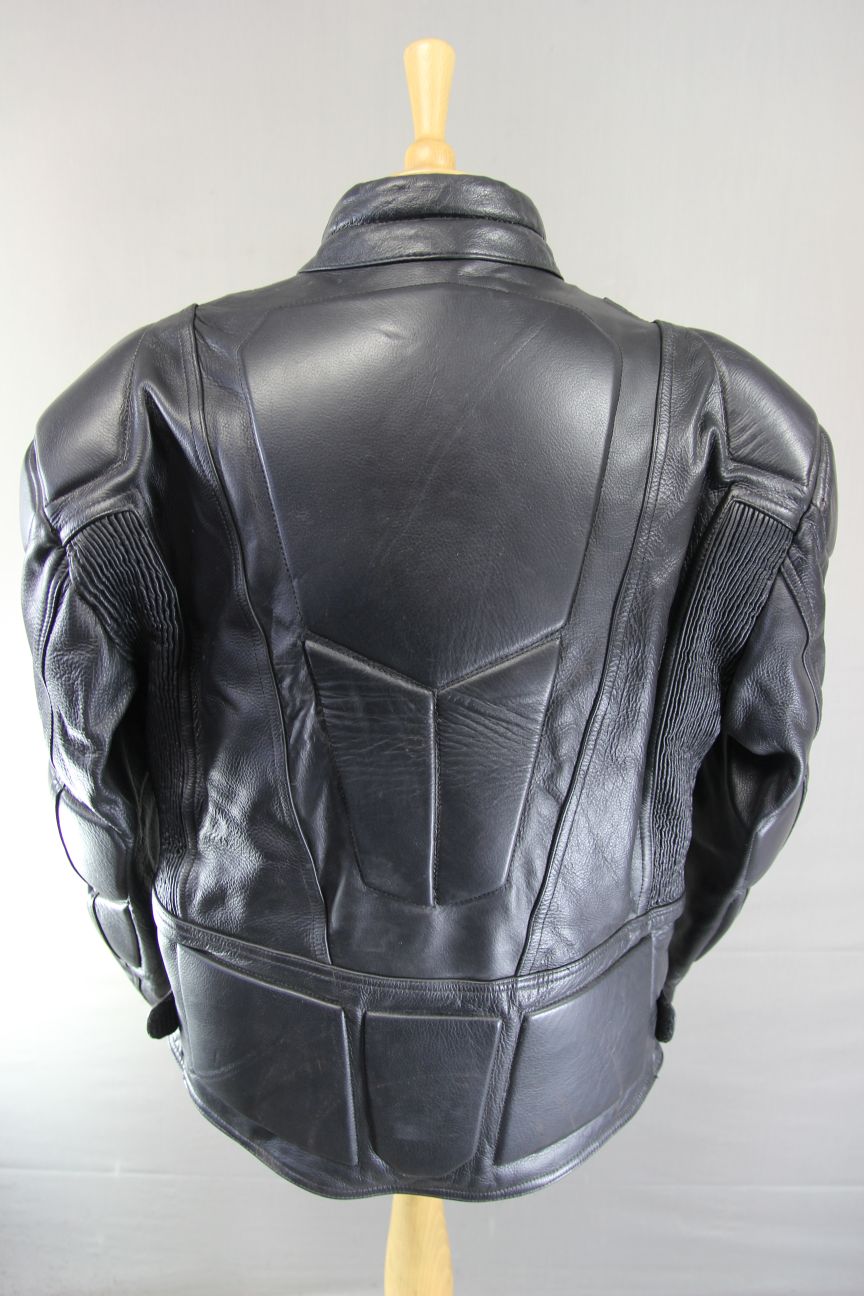 CLASSIC AKASO BLACK LEATHER BIKER JACKET 44-46 INCH/LARGE