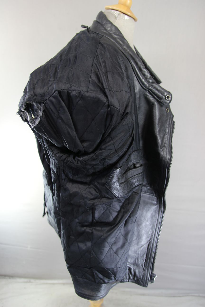 CLASSIC AKASO BLACK LEATHER BIKER JACKET 44-46 INCH/LARGE