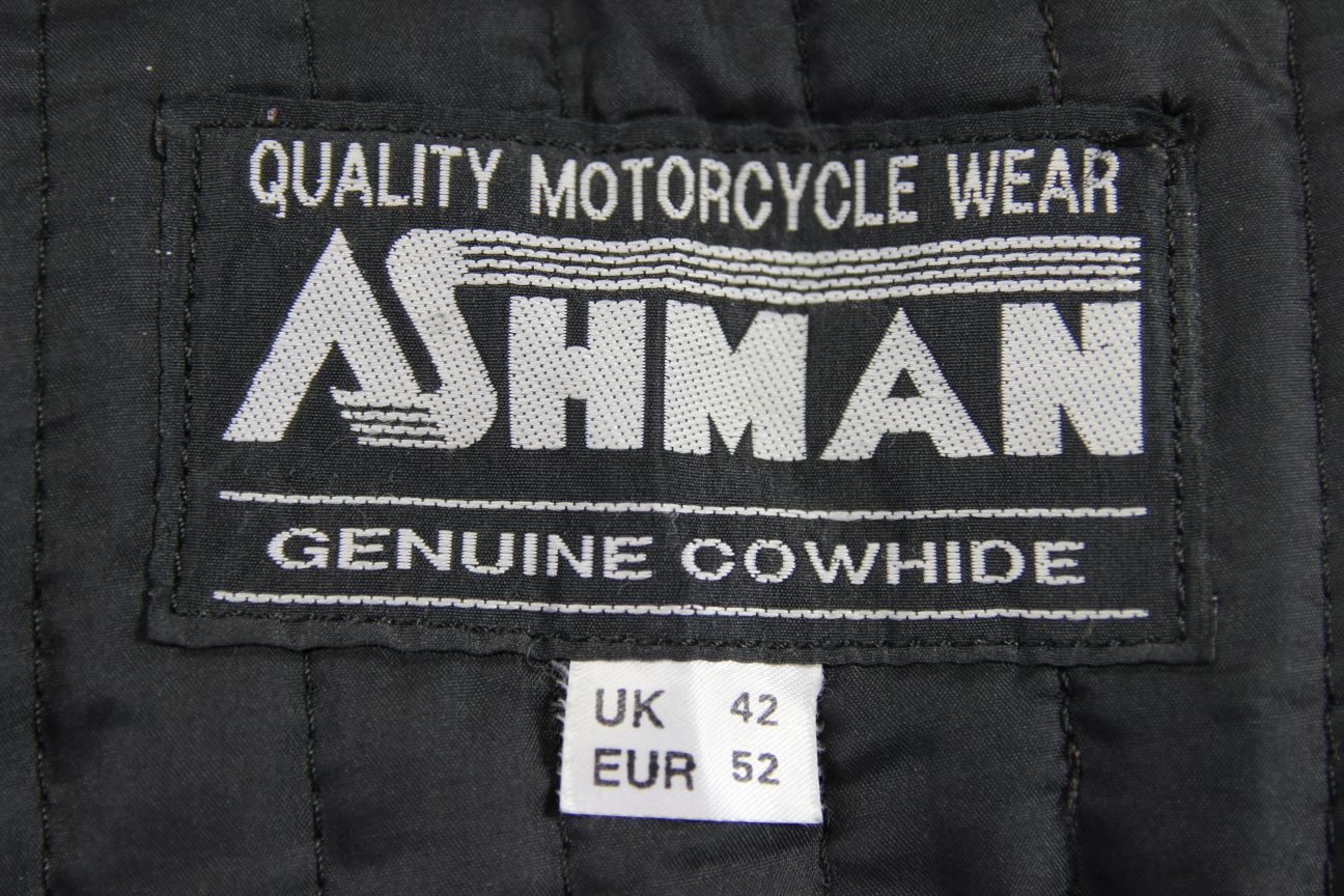 ASHMAN BLACK COWHIDE LEATHER BIKER JACKET + PROTECTORS & THERMAL LINING 38-40 IN