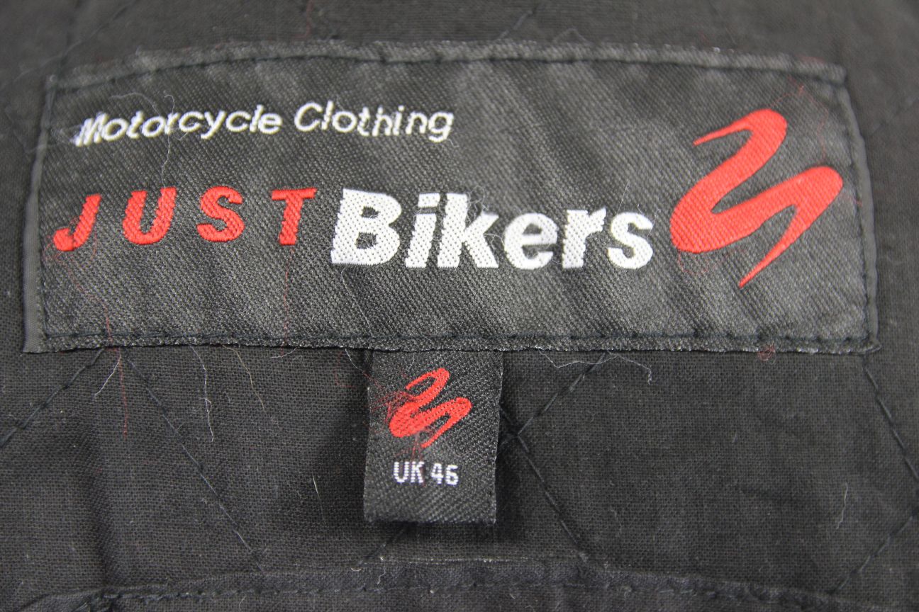 JUST BIKERS CLASSIC BLACK LEATHER COTTON LINED JACKET 42-44 INCH CHEST