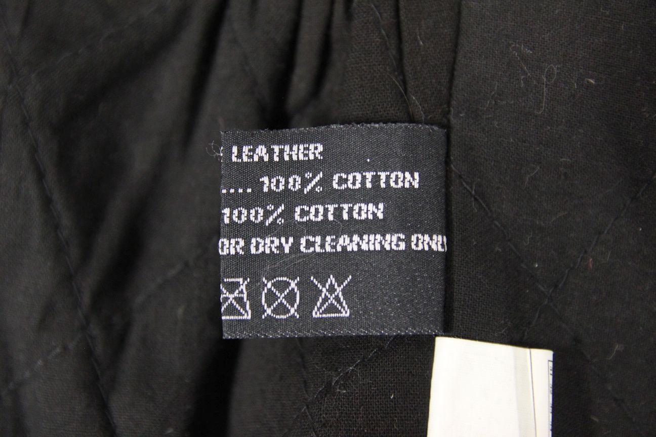JUST BIKERS CLASSIC BLACK LEATHER COTTON LINED JACKET 42-44 INCH CHEST