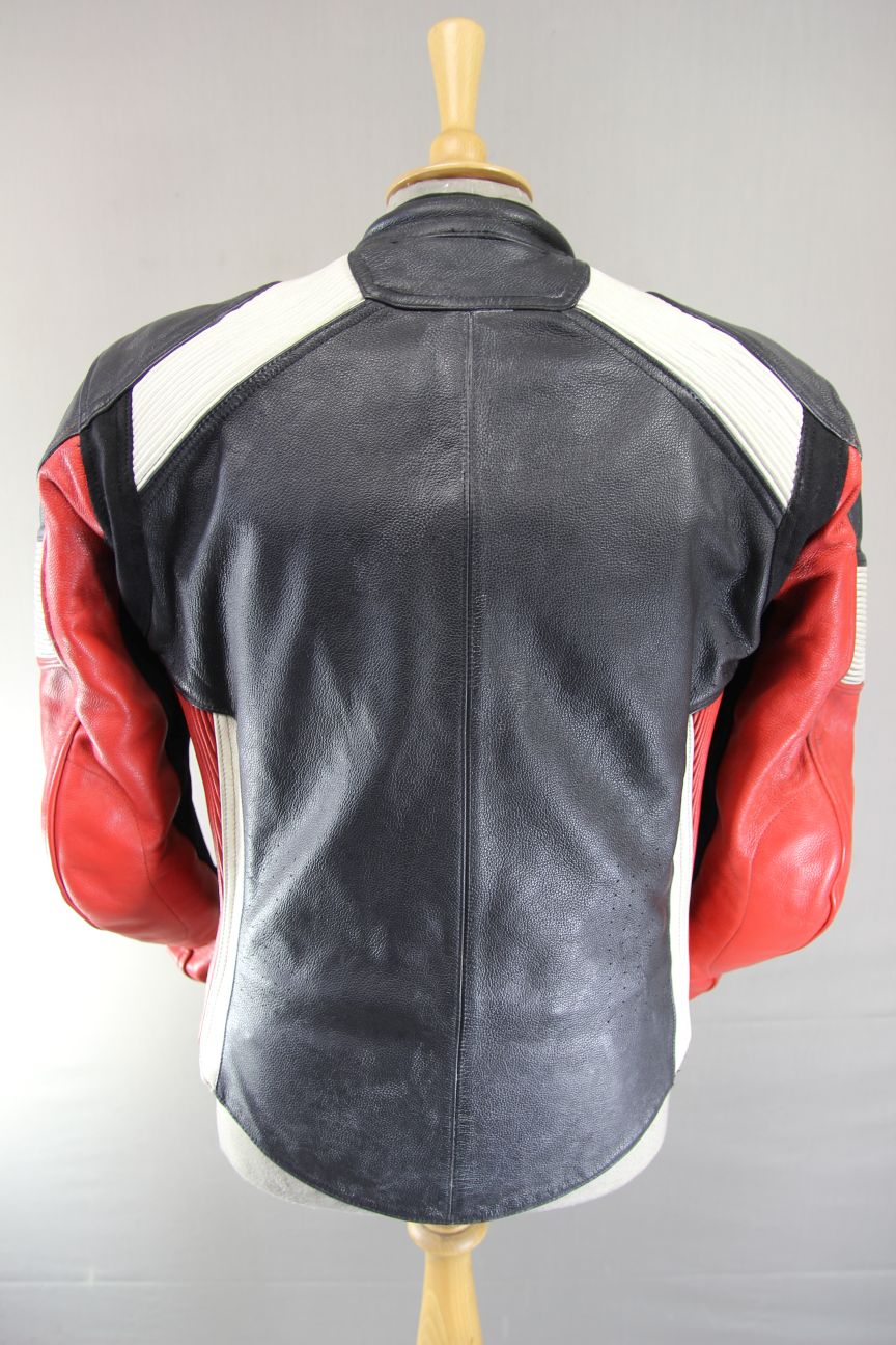 WEISE LEATHER BIKER JACKET WITH SHOULDER & ELBOW KNOX CE ARMOUR 40 INCH